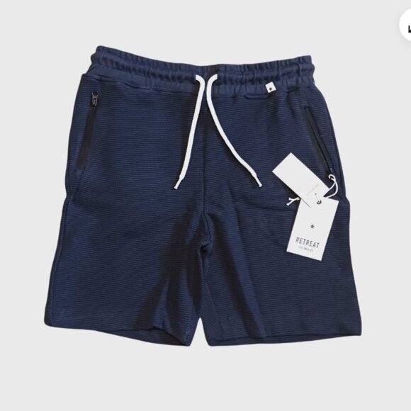 Retreat Los Angeles Boys Jogger Sweat Shorts Navy Blue Cotton Size M 10 / 12 - Picture 6 of 12